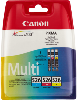 Набір картриджів Canon CLI-526 Cyan/Magenta/Yellow (4541B009)