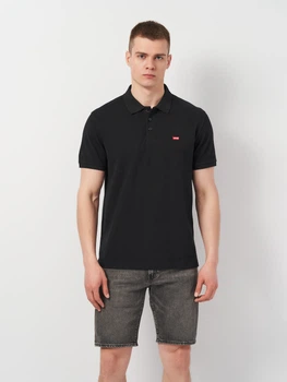 Поло длинное мужское Levi`s Housemark Polo 35883-0007 XXL Черное (5400970028823)