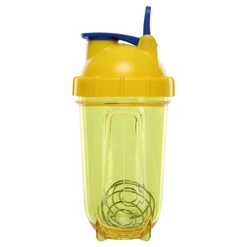 Шейкер для спортивного питания с венчиком Zelart Fit 8638 объем 500 мл Yellow-Blue