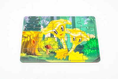 Деревянные пазлы PuzzleOK Грибы Лисички 210*135 мм, 20 деталей