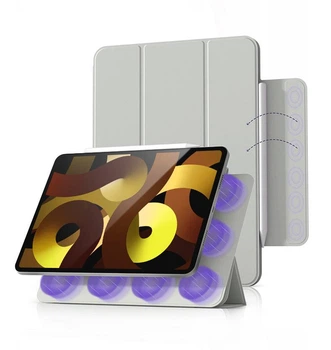 Магнитный чехол-книжка с фиксатором BBM1 Magnetic Case для iPad Air 4 2020/Air 5 2022 10,9"/Pro 11" 2018/Air 11" 2024(M2)/2025(M3)/2026(M4) Серый
