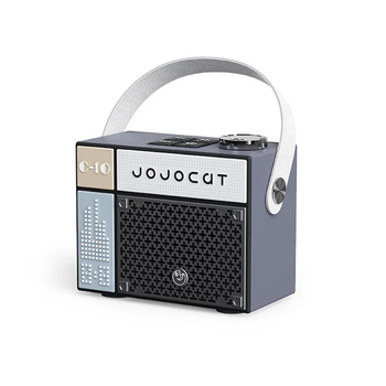 Портативная беспроводная колонка, блютуз колонка Jojocat JQ-C20 (USB-type C, Bluetooth, 800 мАч, AUX, ретро стиль, до 5 часов автономной работы, серый)