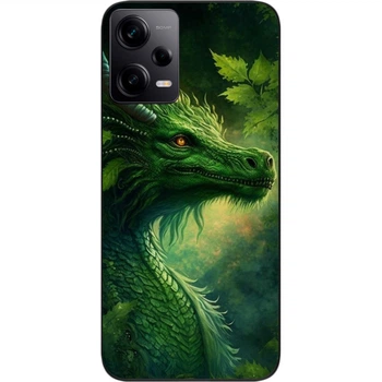 Силіконовий чохол бампер SMTT для Xiaomi Redmi Note 12 Pro 5G з зображенням Зелений дракон