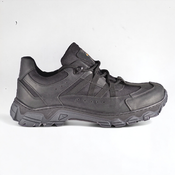 Літні Тактичні кросівки. Чорні. Натуральна шкіра. 47р (31см) BXLM-1042-47