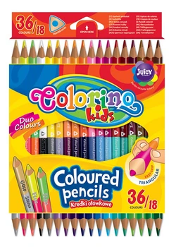 Набор карандашей 36 цв. COLORINO Pastel Duo Colors двусторонние трехгранные в пластиковом боксе (68512PTR) 5907690868512