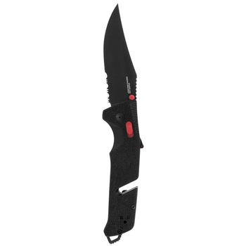 Нож складной SOG Trident AT Partially Serrated black/red черный/красный