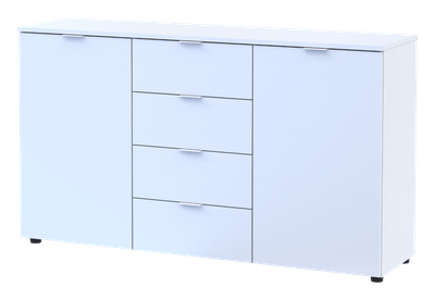 Комод Doros Рон 5 Білий 2 фасади 4 шухляди 140х38х81 (44900223)