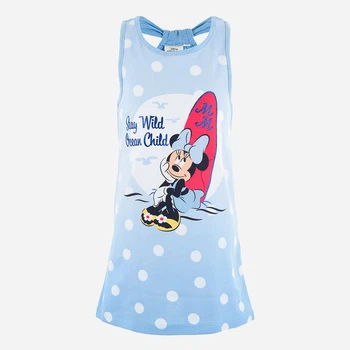 Дитячий літній сарафан для дівчинки Disney Minnie EX1277.REC 122-128 см Блакитний (3609087058231)