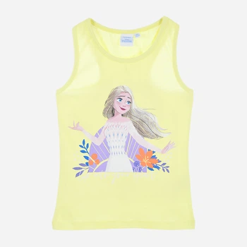 Детская майка для девочки Disney Frozen EX1016 110 см Желтая (3609086873798)