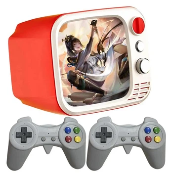 Домашняя игровая портативная ретро консоль с 740 игр и монитором 3.5" H7 Orange