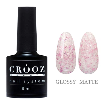 Гель-лак Crooz Blaze Gel №8 серебристо-сиреневый с поталью, 8 мл
