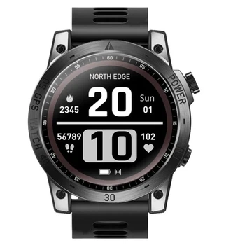 Умные противоударные, тактические смарт часы для военных North Edge Cross Fit 3 с GPS, компасом, барометром, высотомером