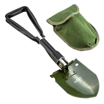 Лопата туристична, саперна Neo Tools 63-121 5в1, лопата, кирка, відкривалка для пляшок, пила, торцевий ключ на 10 мм, чохол