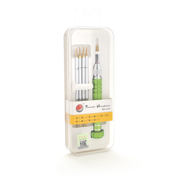 Набор отверток BAKKU BK-3315 (ручка+ torx T2,torx T3, orx T4,torx T5, orx T6,крест +1.2 мм,крест +1.8 мм,Y-тип Y2.0 мм,пятилучев