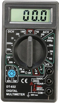 Мультиметр DT-832 Измерение: V, A, R (130*105*30) 0,15 кг (120*68*23)