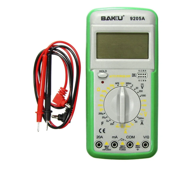 Мультиметр BAKKU BK-9205A Измерения: V, A, R