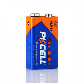 Батарейка щелочная PKCELL 9V / 6LR61, крона, 1 штука shrink цена за shrink, Q24