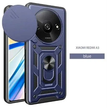 Чехол Camshield c кольцом-подставкой на Poco C61 (blue)