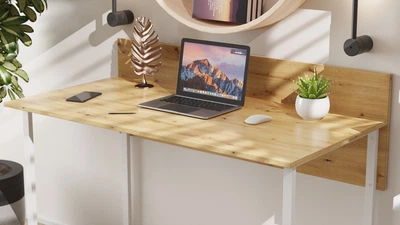 Комп'ютерний стіл Ferrum-decor Скай 75x100x60 білий ДСП Дуб Артізан 16мм (SKA2060)