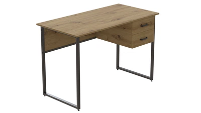 Комп'ютерний стіл Ferrum-decor Дакота 75x140x60 чорний ДСП Дуб Артізан 16мм (DAK2376)