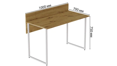 Компьютерный стол Ferrum-decor Скай 75x100x70 белый ДСП Дуб Артизан 16мм (SKA2065)