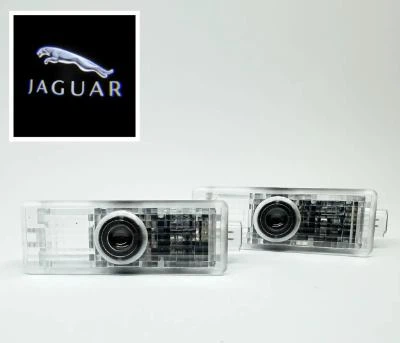 Светодиодная штатная подсветка на двери автомобиля с логотипом Jaguar XE, XEL, F-Type