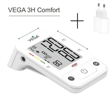 Тонометр VEGA 3H Comfort автоматичний + Адаптер Micro USB на плече гарантія 5 років