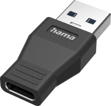 Adapter Hama USB Type-C - USB Type-A F/M Black (4047443437563)