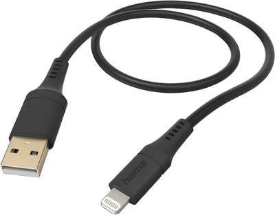 Kabel Hama Flexible USB Type-A - Lightning M/M 1.5 m Black (4047443486370)