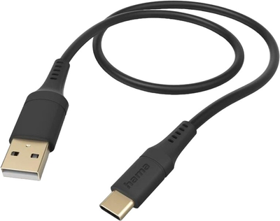 Кабель Hama Flexible USB Type-A - USB Type-C M/M 1.5 м Black (4047443487124)