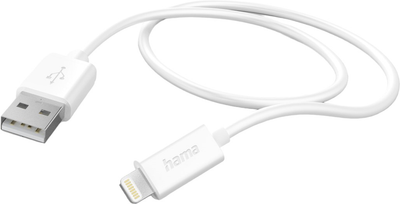 Kabel Hama Lightning - USB Type-A M/M 1.5 m White (4047443486073)
