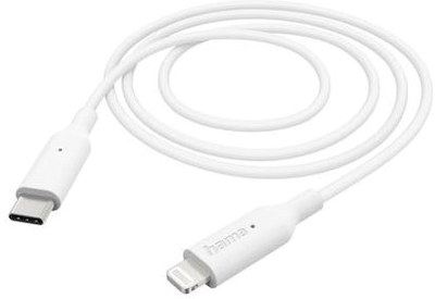Kabel Hama Lightning - USB Type-C M/M 1 m White (4047443486066)