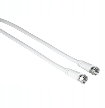 Kabel antenowy Hama Koaksjalny-F - Koaksjalny-F M/M 75DB 10 m White (4047443432506)