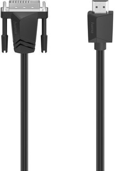 Kabel Hama HDMI - DVI-D M/M 3 m Black (4047443444806)