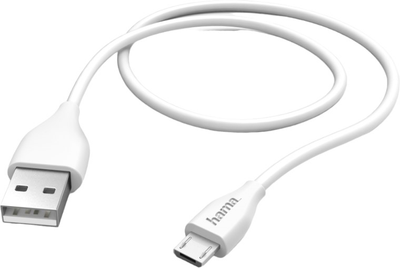 Kabel Hama micro-USB - USB Type A M/F 0.2 m White (4047443365910)