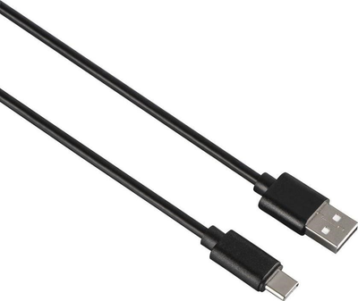 Kabel Hama USB Type-C - USB Type A M/M 0.9 m Black (4047443442413)