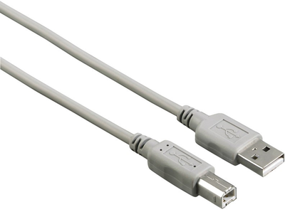 Kabel Hama USB Type A - USB Type B M/M 3 m Grey (4047443442291)