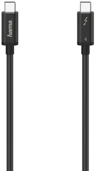 Kabel Hama Ultra-HD 8K USB Type C M/M 0.8 m Black (4047443474612)
