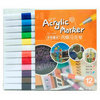 Маркеры универсальные акриловые Acrylic Marker набор 12 шт 1665-12