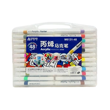 Маркеры универсальные акриловые Aodemei Acrylic Marker набор 48 шт 6131-48