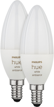 Набір світлодіодних ламп Philips Hue E14 4W 2 шт White Ambiance (8719514356733)