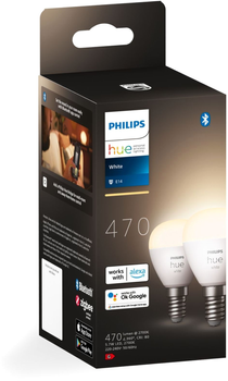 Набір світлодіодних ламп Philips Hue E14 5.7W 2 шт White (8719514356771)