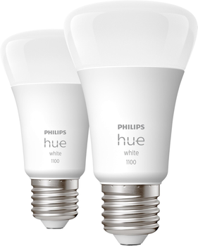 Набір світлодіодних ламп Philips Hue E27 9.5W 2 шт White (8719514289192)