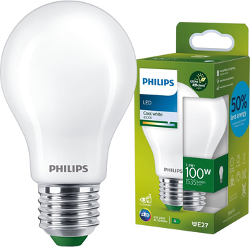 Світлодіодна лампа Philips UltraEfficient A60 E27 7.3W Cool White (8720169188099)