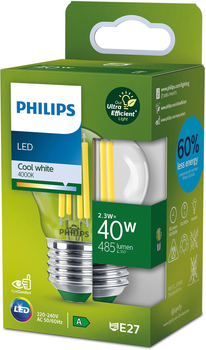 Żarówka LED Philips UltraEfficient 4P45 E27 2.3W Cool White (8720169188259)