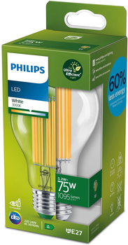 Світлодіодна лампа Philips UltraEfficient Classic A70 E27 5.2W White (8719514435674)