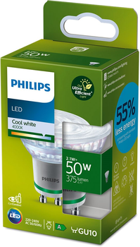 Żarówka LED Philips UltraEfficient Classic GU10 2.1W Cool White (8720169174320)