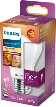 Світлодіодна лампа Philips WarmGlowDim Classic A60 E27 10.5W Warm White (8719514324114)