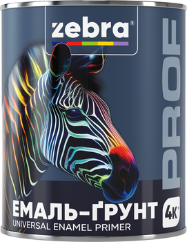 Емаль-ґрунт Zebra серія PROF 1155 055P 0.8 кг Жовтий (4823048031388)