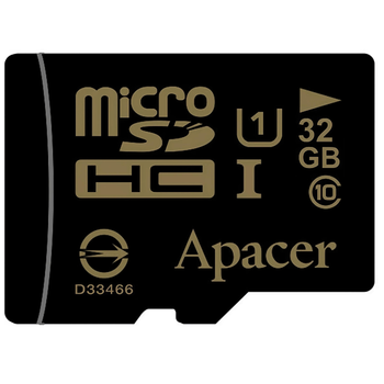 Карта памяти Apacer microSDHC 32GB (UHS-I U1) W-20 MB/s, R-45 MB/s Class 10 (AP32GMCSH10U1-RA)